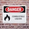 Signmission Combustible Liquids Danger Sign, Plastic, 10in W x 7in L, 2PK OS-2PACK-DS-P-710-L-2002 - alternate 3